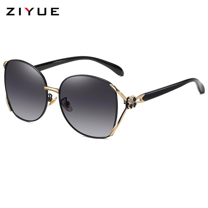 2026 new simple large frame polarized women s sunglasses fashionable metal concave street photo UV-proof sunglasses