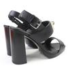 Hermes Sandalen Ilona Kelly Schnalle Leder schwarzes Leder Damen 36.5 Gebraucht