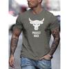 Summer Daily Casual Outdoor Street Short-sleeved Top Fashion 3D Bull Head Print Men's T-shirts