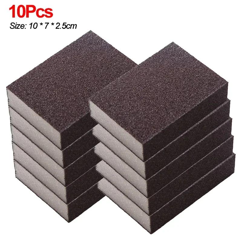 1/10Pcs Rust Remove Sponge Carborundum Eraser Household Cleaning Brush Descaling Scouring Sponges Rub Cooktop Pot Kitchen Tools