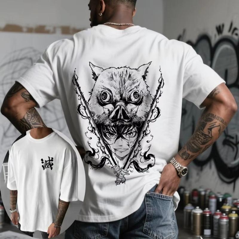 Demon Slayer Blade Mens Tshirt Mouth Pingyi Zhizhu 2026 SpringSummer New Y2K Super Style Mens and Womens Streetwear S