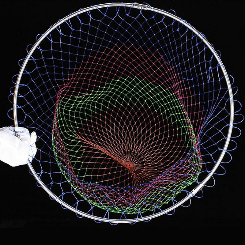 1 Pcs Nylon Fishing Net Rhombus Mesh Hole Net Collapsible Fishing Tools 3 Sizes