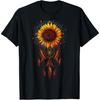 Sunflower Dreamcatcher Native American Indian Feathers Arts T-Shirt