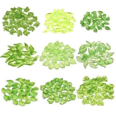 30pcs Acrylic Beads Green Transparent Leaf Shape Beads Leaf Shape Charms Leaf Shape Beads  Women