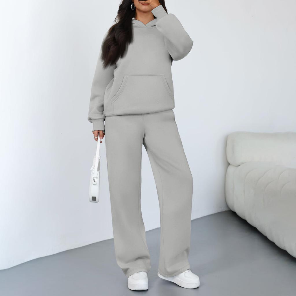 Women's Casual Warm Hoodie Casual Pants Winter Sports Suit