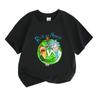 Kids Boys Girls Crew Neck Short Sleeve 100% Cotton T-Shirt, Casual Funny Cartoon Character Printed Tee, Comfortable Breathable Lightweight Summer Top