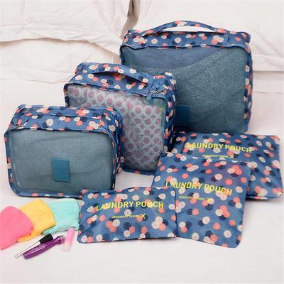 Korean Style 6-Piece Travel Organizer Set and Makeup Bag
