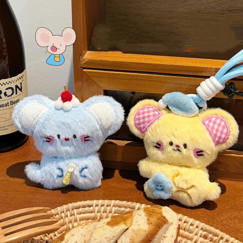 [HS]1Pc Cute Plush Mouse Doll Pendant Cartoon Stuffed Doll Toy Backpack Bag Pendant Car Key Chains For Women Girls Gift Bag Charm
