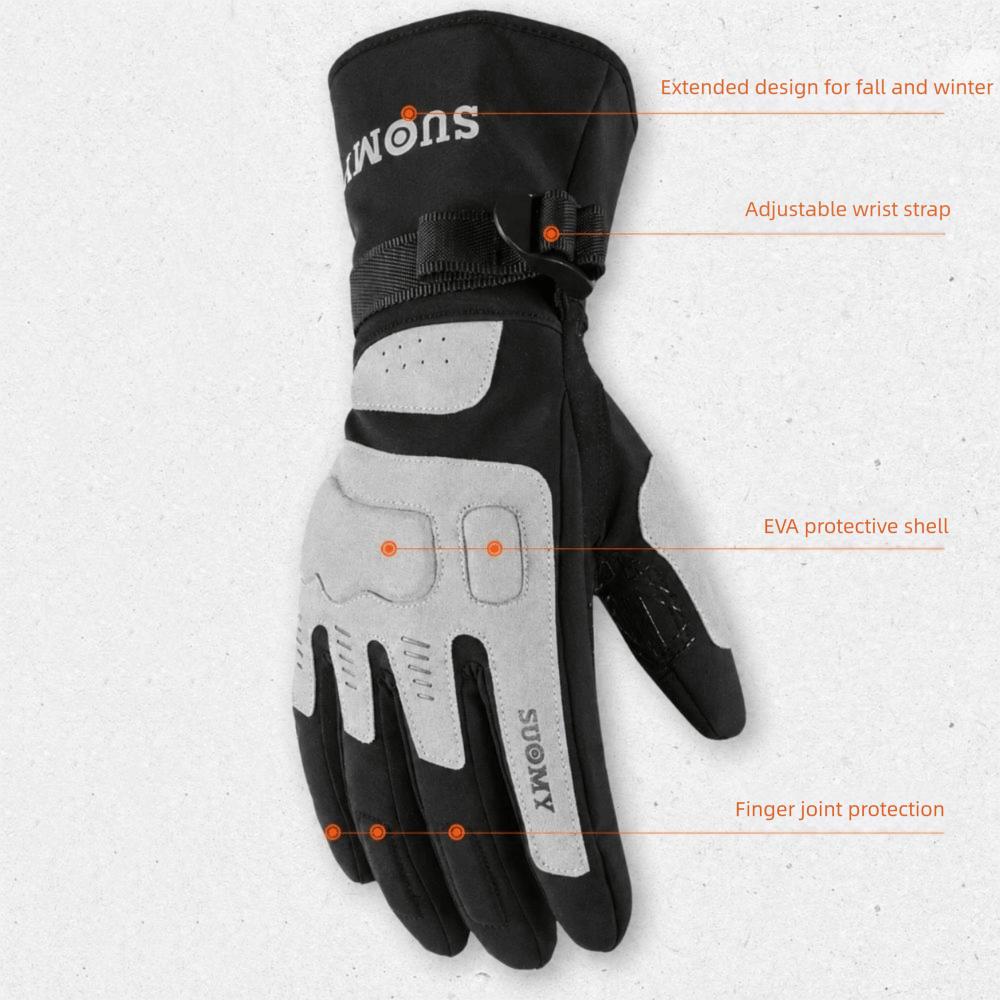 1Pair Touch Screen Motorcycle Gloves Waterproof Biker Gloves  for Cycling,Hiking,Running,Driving
