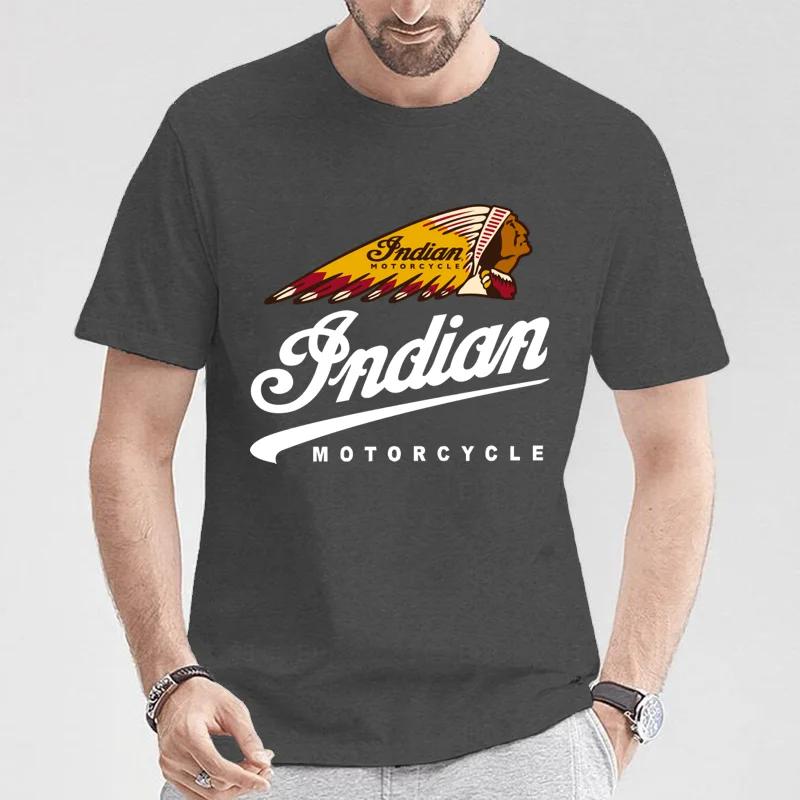 2024 Pánské tričko Casual Indians Motorcycle tričko Grafické Oversized Motorka Biker Cafe Racer Chopper Vintage Streetwear S-5XL