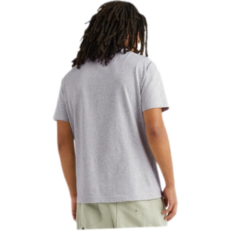 Tommy Hilfiger T-Shirts Men's Gray PJ4 Crew Neck Moderate DM0DM16240PJ4