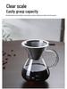 Kaffeekanne aus Glas mit Griff & Skala - Pour Over Kaffeetropffilter-Set