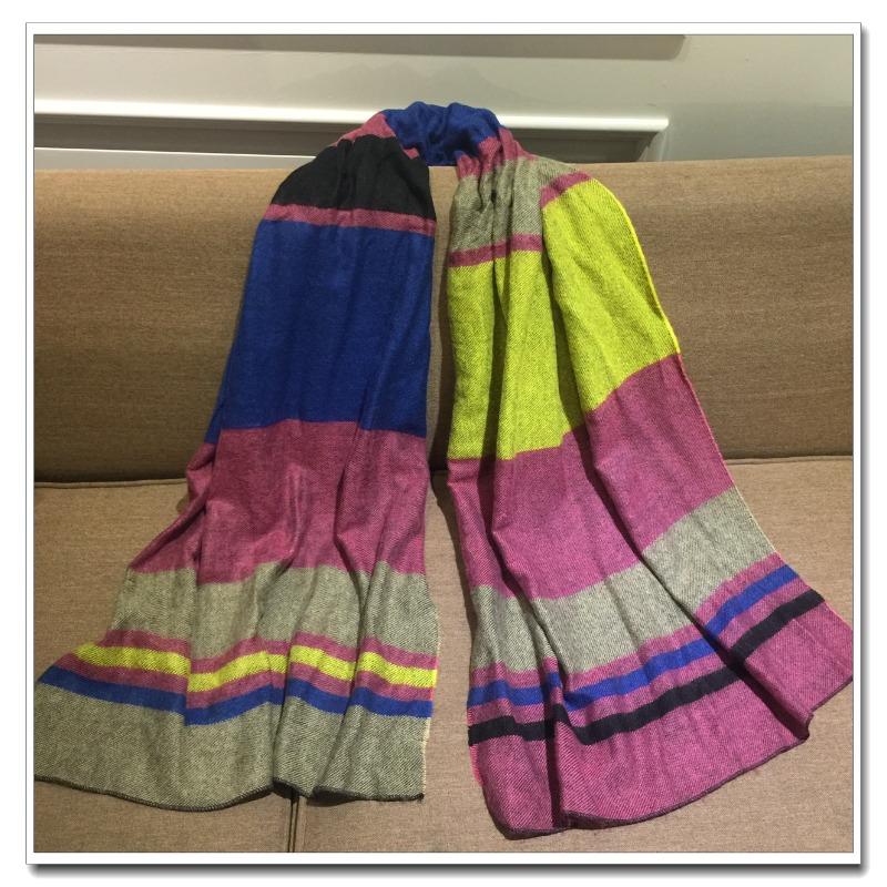 

Зимний шарф женский новый имитация кашемира клетчатый шарф студенческий полосатый утолщенный длинный с бахромой шаль 190cm