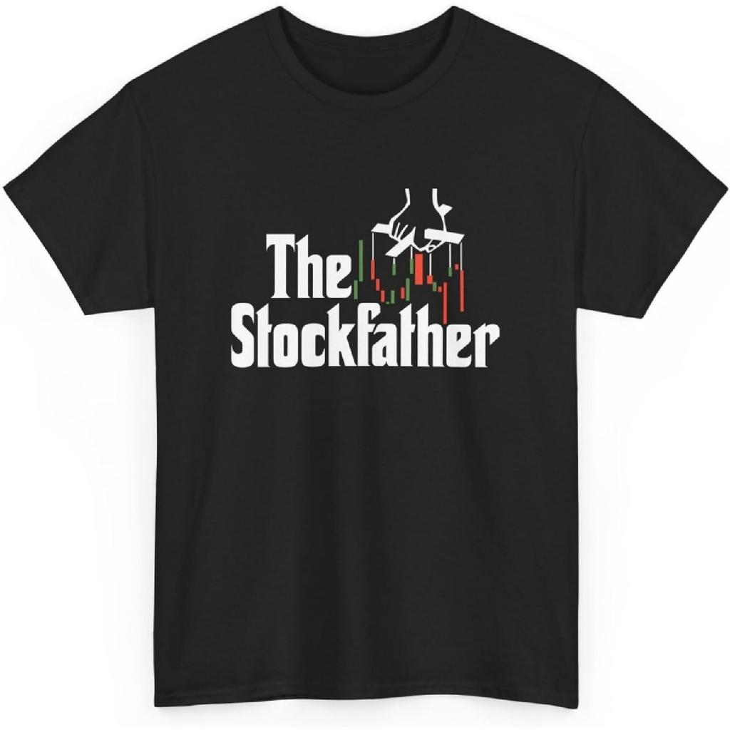 StockFather Dad T-Shirt, Cryptocurrency Trader Shirt, Bitcoin Investor Apparel, Wall Street Gift, Financial Market Clothing Black