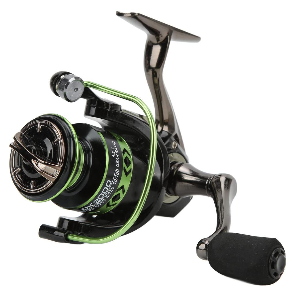 Spinning Fishing Reel with Geometric Cup Shielded Bearings for Fishing Enthusiasts All-Metal 5.21 High-Performance (DK2000)