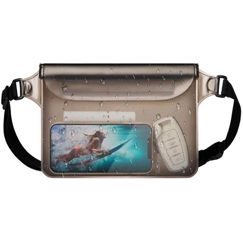 Borsa Impermeabile in PVC per Cellulare e Oggetti di Valore con Cintura Regolabile per Spiaggia, Nuoto, Snorkeling - Sacca Asciutta