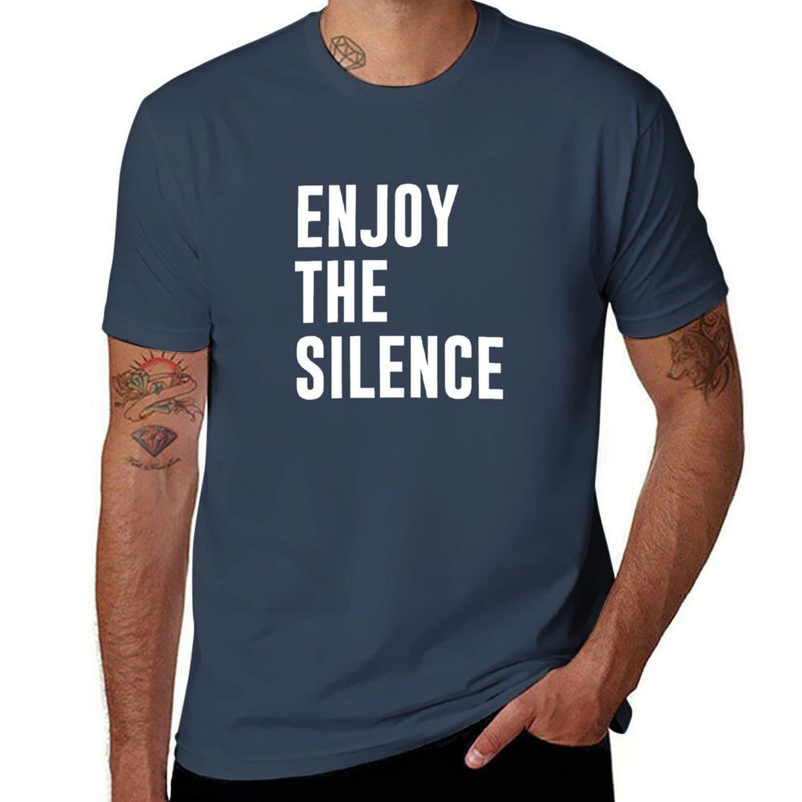 Enjoy the silence white TShirt Breathable Travel TShirt S