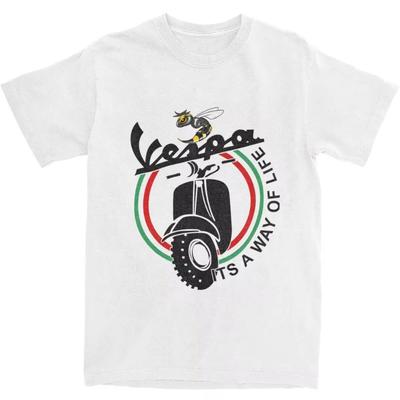 V-Vespas Motorfiets Logo T-shirt Harajuku T-shirts Korte Mouw Y2K Retro T-shirt Zomer Katoen O-Hals 4XL 5XL 6XL Top Tees