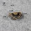 Antique Bronze Small Crab Statue Tea Pet Ornament Pure Brass Solid Animal Miniature Figurine Vintage Home Decoration Accessories
