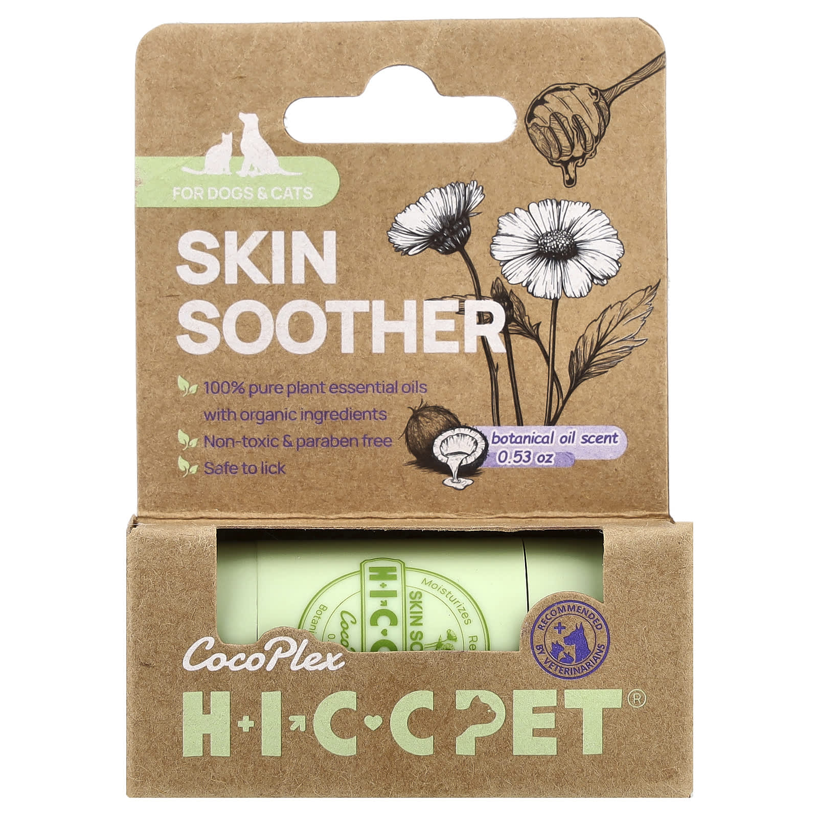 

HICC Pet, Успокаивающий кожу, для собак и кошек, Растительное масло, 0,53 унции