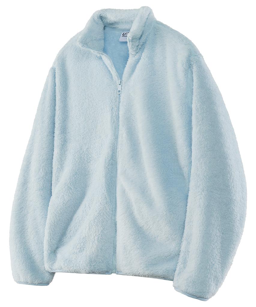 Untapped Studio Soft Basic Fur Fleece Zip-Up Jacket 3 Colors