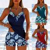 2026 New Women's Split Swimsuit Plus Size High Waist Tankini European American Style Shorts Bikini