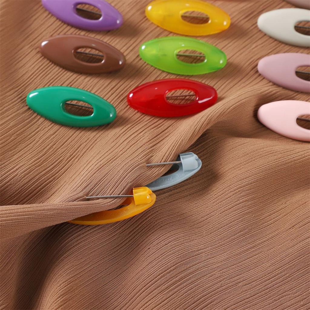Vibranting Silk Scarf Safety Pins Set 12Pieces Multicolor Hijab Brooches Fashion Accessory for Women and Girls Wear