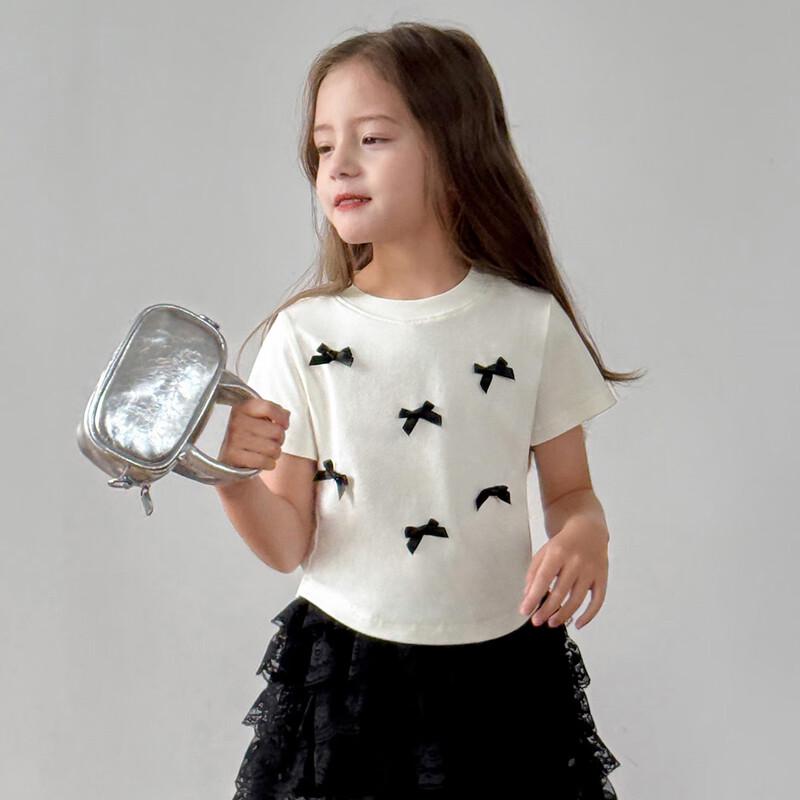 Girl's Short Sleeve Bow T-Shirt