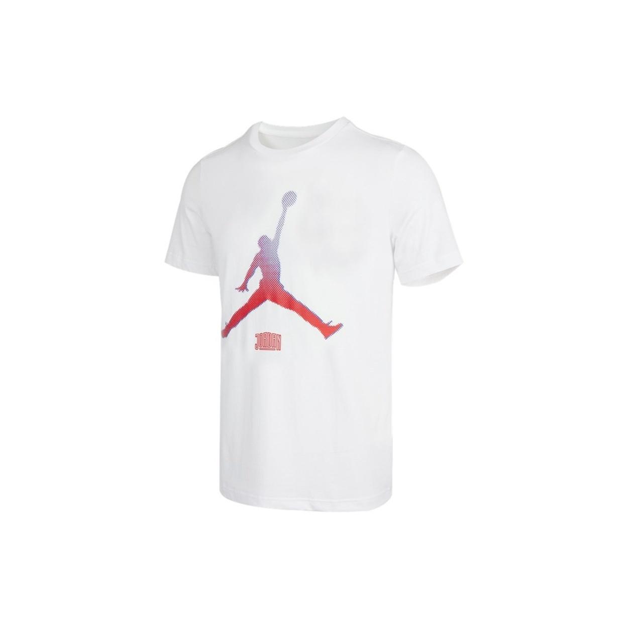 Air Jordan Jumpmanteecrew Casual Sports Breathable Printing Short Sleeve White Men s DO8905-100 XXXL