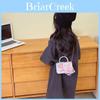 Plush Girl Child Crossbody Bag With Pearl Accents For Daily Kids Outfits