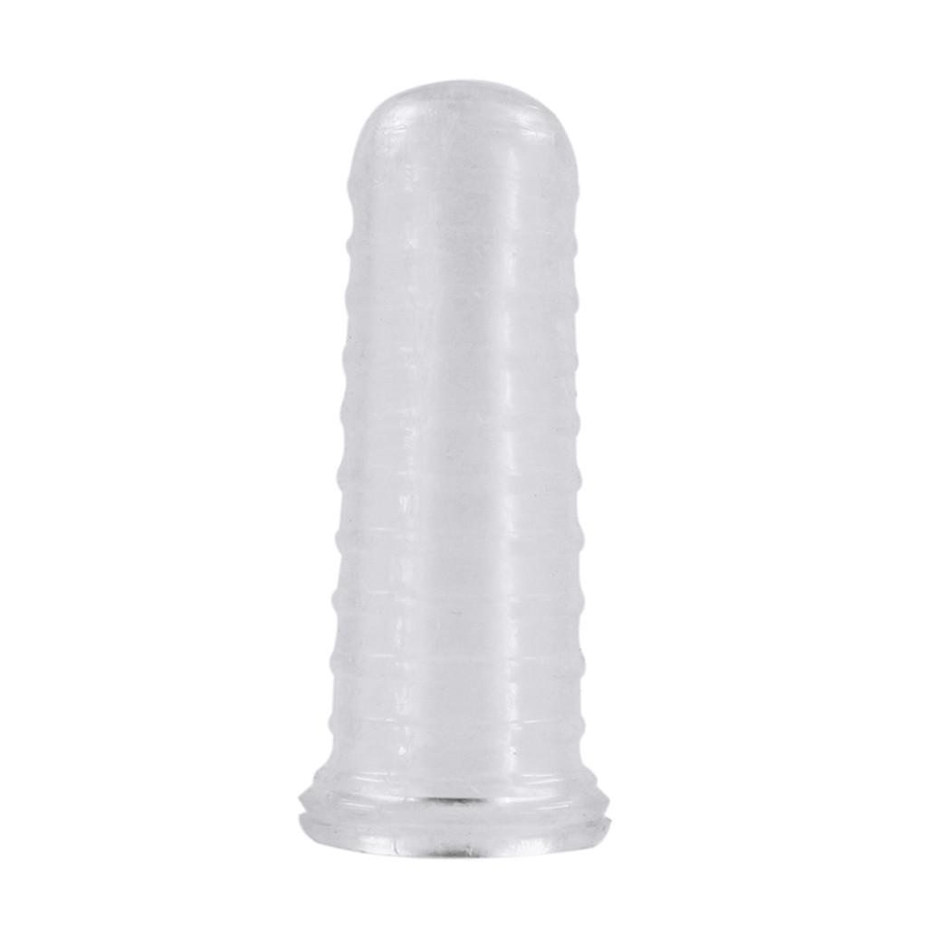 Famle Finger Crystal Sleeve Extender Collars Delay Device Enlarge Toy