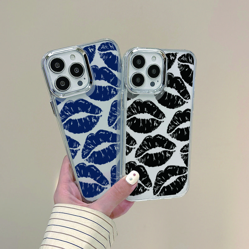 Модный прозрачный чехол с рисунком губ для iPhone 16 15 Pro Max 14 Plus 13 12 Pro 11 Kiss — фото 5