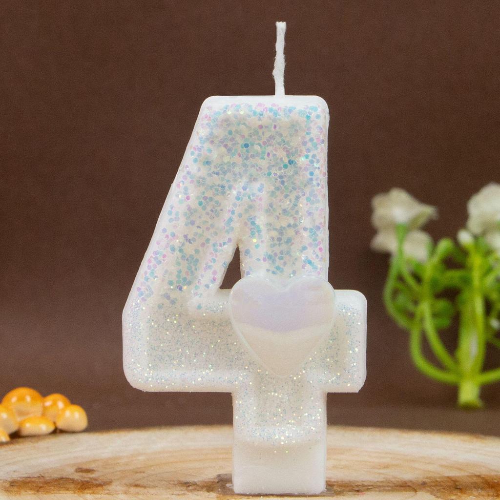 White Number Birthday Candles - DIY Creative Party Decorations for Cakes