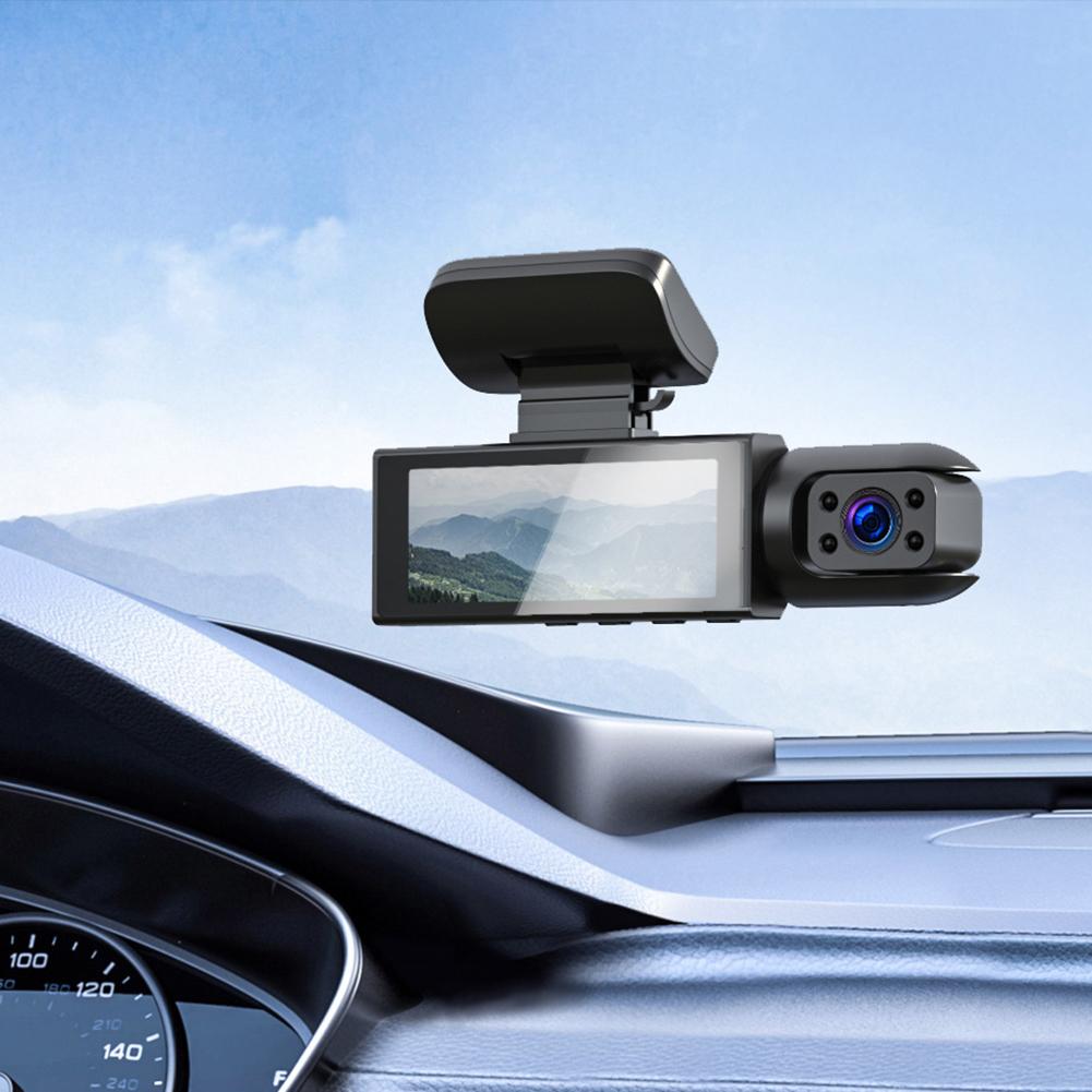 IPS Touch Screen Car Dash Cam Driving Recorder Dual Lens Camera