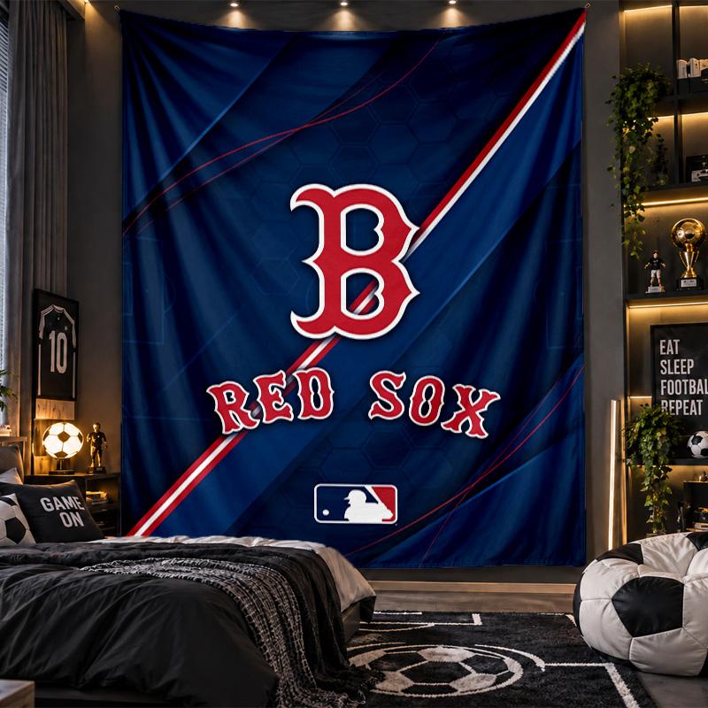 Wall Hanging Tapestry Boston Red Sox Print Cloth for Living Room Bedroom Home Decor