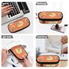 Pencil Bag Neat Design Wear Resistant Polyester Full Zipper Closure with Mesh Pocket Removable Divider and Pen Slots for Students
