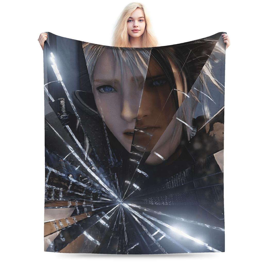 F-Final Fantasys  Warm Soft Blanket  Children Plush Throw Blanket Street Trend Couch Chair Flannel Bedspread Sofa Bed Cover