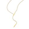 18K Gold Plated Geometric 'Y' Clavicle Chain Necklace, European & American Punk Style, Stainless Steel