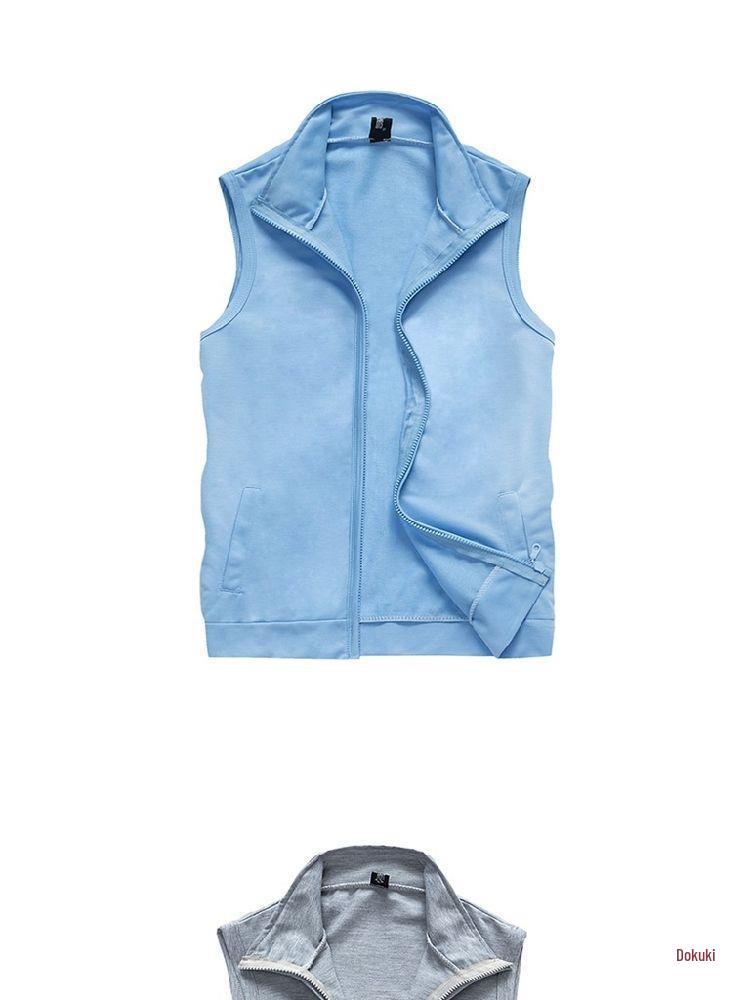 Men's Slim Fit Hooded Sleeveless Vest - Spring/Autumn, Plus Size, Lightweight Fitness Cardigan