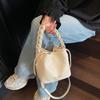 Portable PU Leather Women Shoulder Bag Versatile Trendy Bucket Bag Minimalist Durable Crossbody Bag Daily