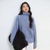 Sinuofude Women's Wool Blend Semi-High Collar Sweater