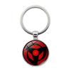 Hexagon Keychain Naruto Star Pendant Metal Glass Alloy Anime Round Decoration