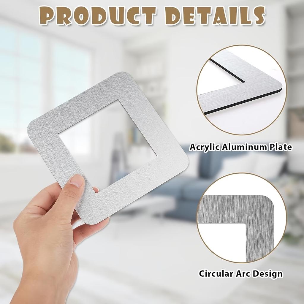 4PCS Modern Light Switch Sticker Acrylic Dustproof Switch Outlet Protective Cover Switch Wall Sticker For Living Room Home Decor