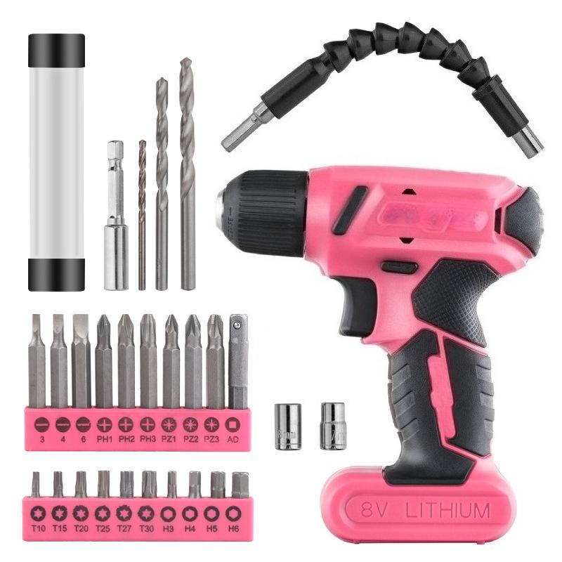 

8V USB Rechargeable Mini Drill Set Multi-Functional Household Electric Screwdriver Set
