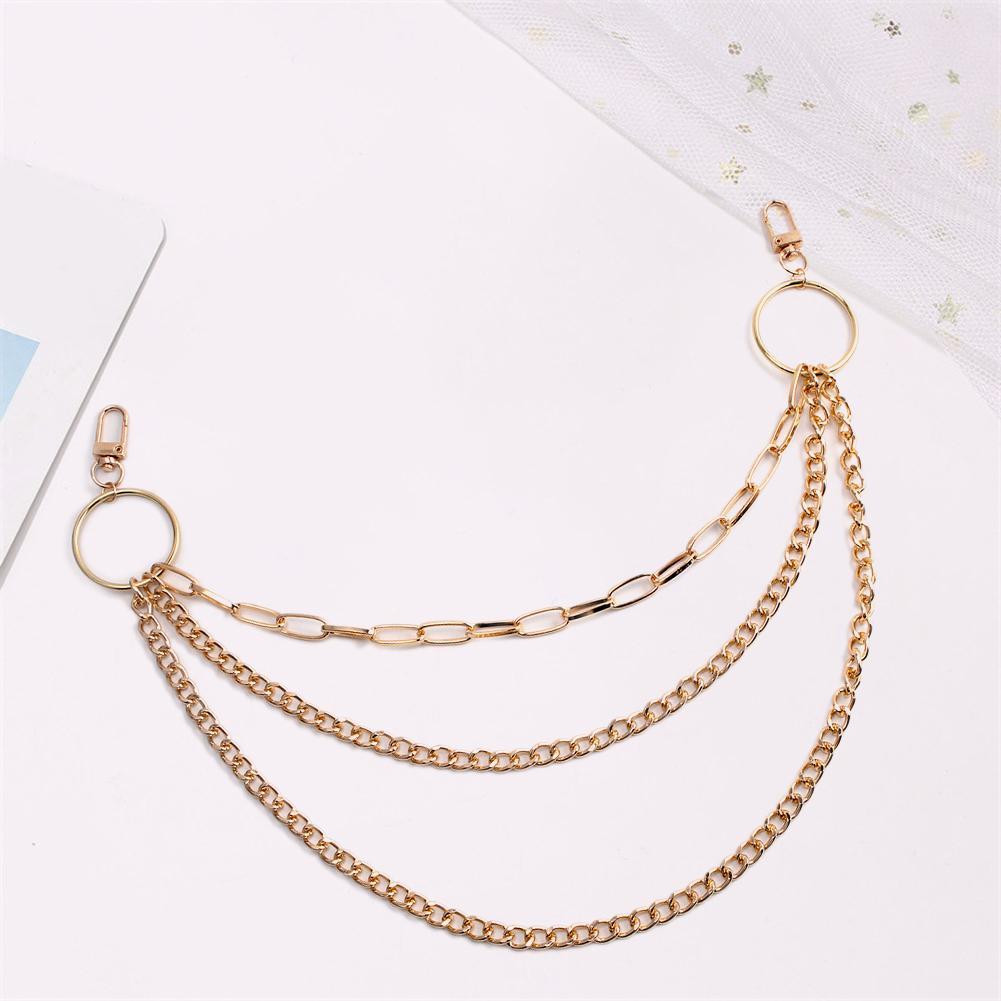 Alloy Layered Waist Link Chain Jewelry Fashion Unisex Punk Hiphop Hook Trousers for Men Women for Party Supplies Wedding Travel