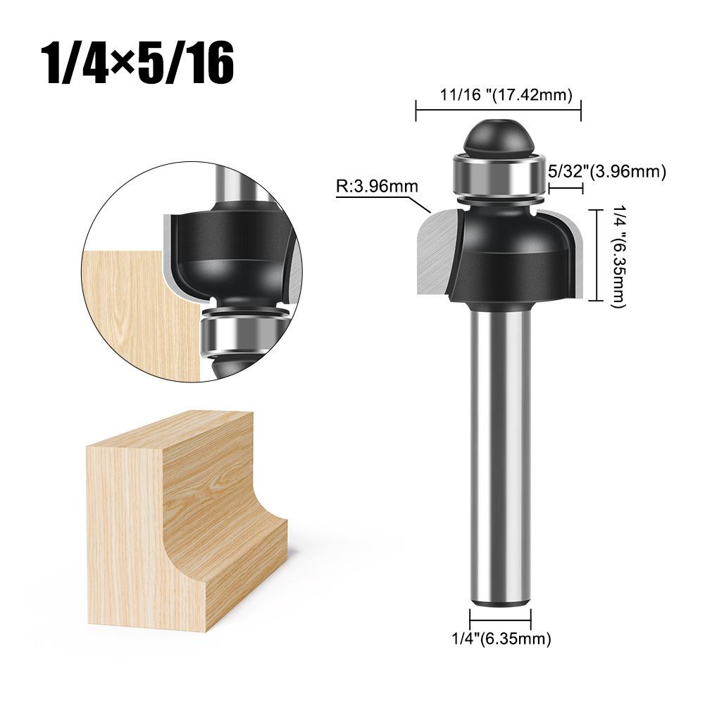Holzbearbeitung Anfaswerkzeug Nutfräser R-Winkelmesser 1/2 Griff 1/4 Griff Kantenfräser Linienanreißmesser Trimmmaschine Gravur