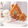 Christmas Plush Toy Gingerbread House Stars Xmas Tree Stuffed Decoration Doll