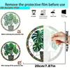 2D Flat Acrylic Colorful Monstera Leaf Acrylic Sun Catcher - Stained Glass Style Design with Green Leaves and Floral Accents, Home Decor
