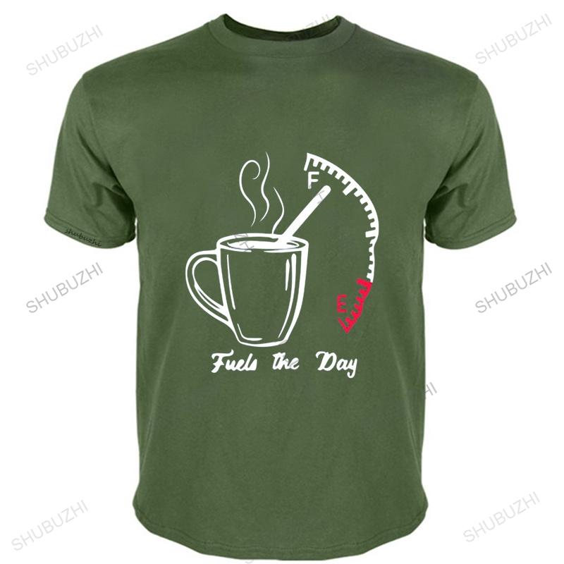 Fulls The Day T Shirt Coffee Design Start A Happy Day tshirt Relaxing homme Cotton Comfortable Premium Camisetas
