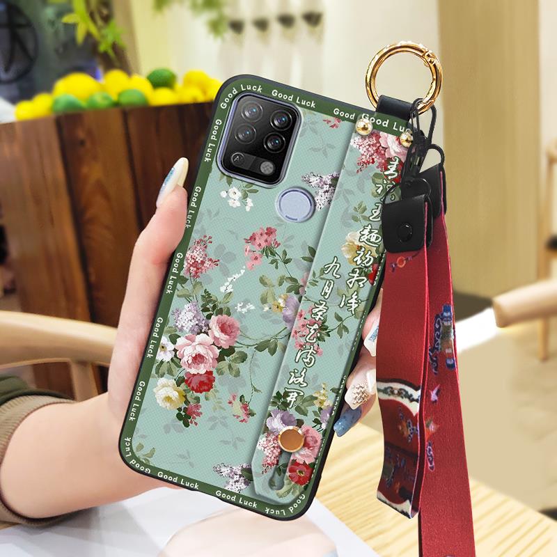 Fashion Back Cover Phone Case For Tecno Pova/LD7 Waterproof Dirt-resistant Anti-knock Silicone Shockproof Wrist Strap